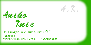 aniko knie business card